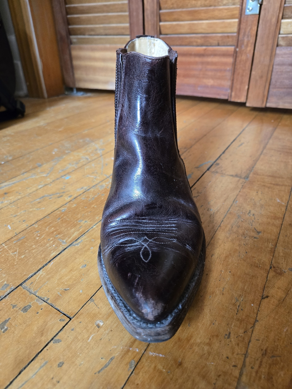Brown Leather Sena Western Ankle Boots - Made In Spain - Picture 5 of 7